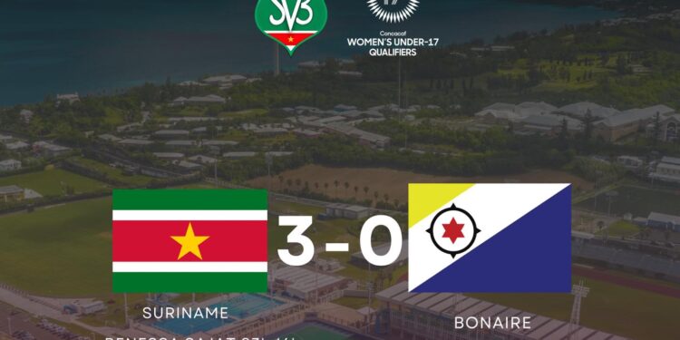 Natio U-17 dames keren met een zege terug 1 621695048 1304378295057599 974109839588910312 n e1769696196423 De nationale dames U-17-selectie van Suriname heeft de laatste wedstrijd gewonnen van Bonaire van de 2026 Concacaf U-17 Women’s Qualifiers.