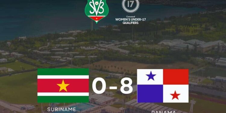 Natio U-17 dames ingeblikt 1 622380116 1302752711886824 1911742161074244595 n e1769553893862 De Surinaamse U-17-dames selectie is maandagmiddag wederom ingeblikt op de Concacaf Women's Under-2026 Qualifiers. Na een 5-0 achterstand bij de rust verloren de Surinaamse dames de wedstrijd tegen Panama uiteindelijk met 8-0. De eerste wedstrijd werd zaterdag verloren met 7-0 van Bermuda.