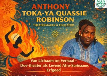 626776801 1317976680350241 8597227586930941739 n e1772294302317 NAKS deelt met de voorstellingen 'De reis van ons Afro-Surinaams Erfgoed' en 'Papa Koenders: Mi Tongo Tru' kennis over het Surinaams erfgoed.