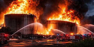 Industriele brand bij olieverwerkingsbedrijf aan Naaldvarenweg
