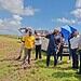 Members of the project team and officials from the Guyana Rice Development Board (GRDB) in the rice fields of the Research Centre in Burma, Guyana