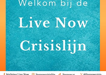 HDE09N6bkAARl9g Stichting Live Now vraagt aandacht voor de toenemende zorgen rond suïcide in Suriname en wil daarom een nationale crisislijn opzetten. Met het particuliere initiatief wil de stichting een laagdrempelige, anonieme en professionele hulplijn bieden aan mensen die zich in een acute psychische noodsituatie bevinden.