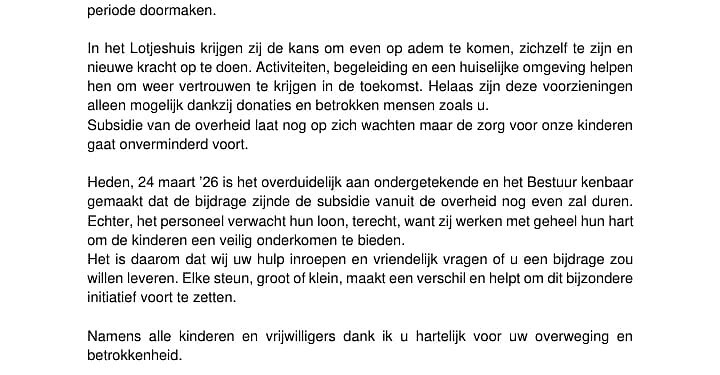 WhatsApp Image 2026 03 24 at 8.18.13 PM Stichting Lotjeshuis heeft een dringend beroep gedaan op de samenleving voor financiële ondersteuning, nu de subsidie vanuit de overheid nog niet is ontvangen. Volgens waarnemend directeur Holband Suze E.N. is de zorg voor pasgeboren en jonge kinderen onverminderd voortgezet, terwijl de financiële druk op de organisatie toeneemt.