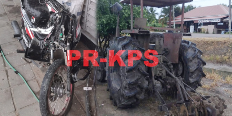 Screenshot 2026 04 22 152635 Een 21-jarige bromfietser liep zwaar letsel op na een botsing met een onverlichte, niet-gekeurde tractor op de Ataoellahweg in Nickerie ....