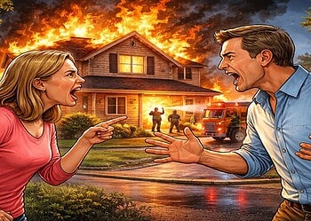 koppel ruzie aan het maken huis in brand Een man stak zijn woning in Latour in brand na een ruzie en dronk daarna verdelgingsmiddel. De brand verwoestte de bovenwoning volledig ....