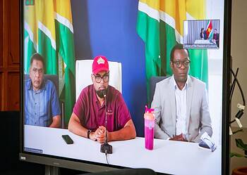 700555771 122197824830425497 3876559840240821497 n Suriname en Guyana versterken hun samenwerking rond waterbeheer, klimaatuitdagingen, olie en visserij. Lees verder hoe deze buurlanden samen werken aan duurzame oplossingen voor de toekomst.