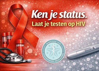 Ken je status Het ministerie van Volksgezondheid start een landelijke HIV-campagne met gratis testlocaties om bewustzijn te vergroten en onbewuste besmetting te voorkomen ....