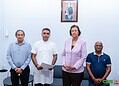 WhatsApp Image 2026 05 12 at 13.18.27 1 President Jennifer Simons overhandigde grondpapieren aan Sanatan Dharm, waarmee de organisatie haar maatschappelijke projecten zoals een opleidingsinstituut en opvanghuis kan realiseren ....