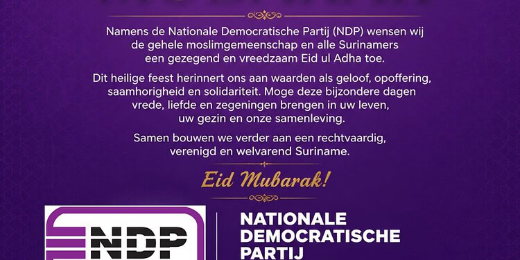 WhatsApp Image 2026 05 27 at 11.11.23 AM De NDP benadrukt dat de hoge vleesprijzen tijdens Ied ul-Adha de noodzaak van herstel in landbouw en veeteelt onderstrepen. Lees verder voor inzichten en oplossingen van de partij.