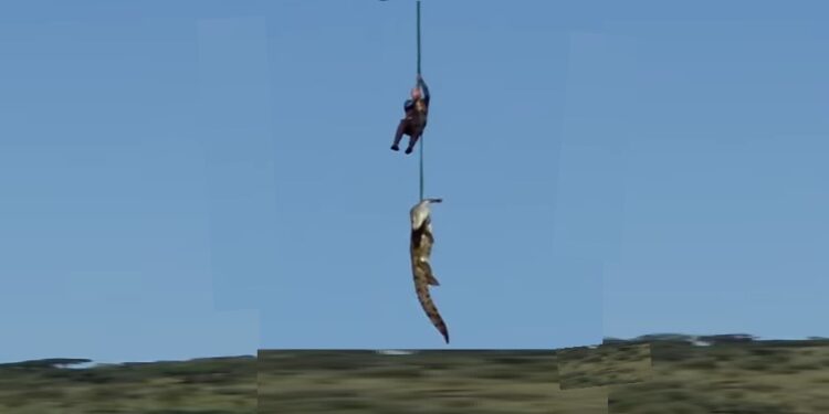 crocodele operation sa In Zuid-Afrika bergen agenten menselijke resten uit een krokodil tijdens een gevaarlijke helikopteroperatie in een rivier, mogelijk verbonden aan een vermiste zakenman ....