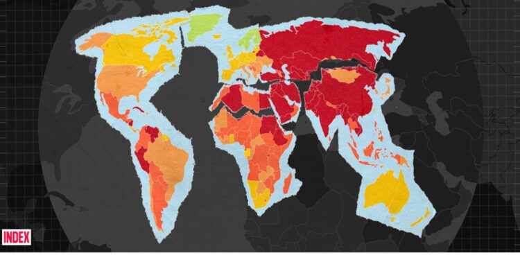 World Press Freedom Index 2026. Beeld:RSF