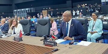2026.06.24 BIS 04 56e OAS Panama At the OAS Summit, Suriname emphasized the importance of climate justice, regional security, and multilateral cooperation to strengthen democratic resilience and sustainable development in the Americas.