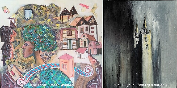 René Tosari en Sunil Puljhun nemen deel aan Surinaamse Maanden in Amsterdam 1 260518 Persfoto PB Suri maanden René Tosari en Sunil Puljhun tonen hun kunst tijdens de Surinaamse Maanden in Amsterdam, een benefietevenement voor behoud van Surinaams erfgoed. Ontdek hun bijzondere werken en het volledige programma in