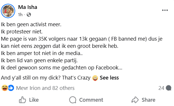 Screenshot 2026 06 09 150044 Maisha Neus meldt dat minister Wijnerman opnieuw aangifte tegen haar heeft gedaan, terwijl de zaak al eerder speelde. Lees meer over deze langdurige juridische strijd en de laatste ontwikkelingen.