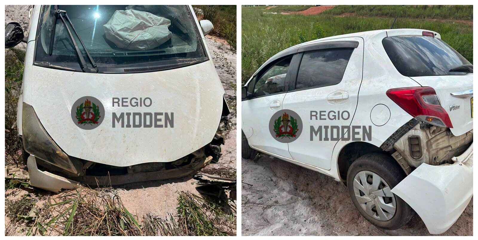 Tres heridos en choque entre dos autos en la Avobakaweg 8 800863868 1331167048862067 1200774863596283199 n e1788904060681 Tres personas resultaron heridas en una colisión entre dos vehículos Toyota Vitz en la Avobakaweg, cerca de las torres de alta tensión 47 y 48. Ambos vehículos sufrieron daños considerables.