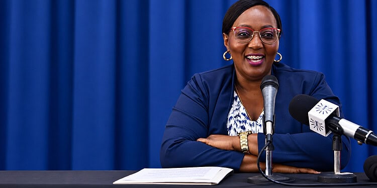 Press Conference Portrait Against Blue Drapes Sozavo is reforming social policy by guiding families towards economic independence and digitising its services to allocate social benefits more targetedly and transparently.